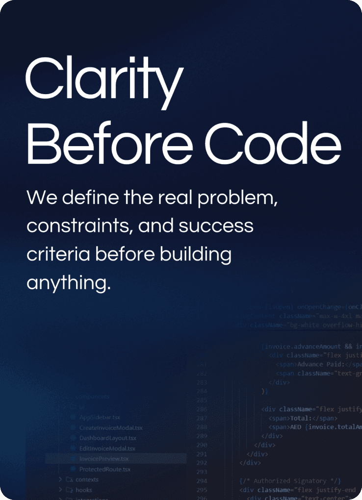 Clarity Before Code